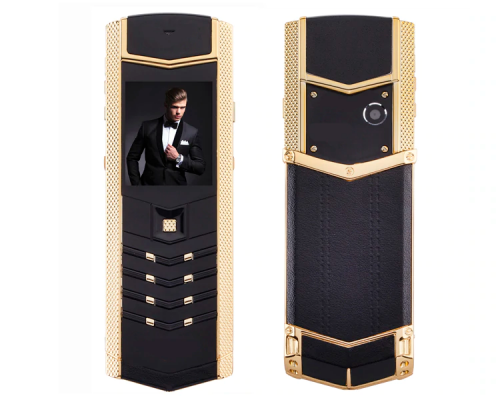 Телефон H-Mobile V1 (Hope V1) black-gold. Vertu design