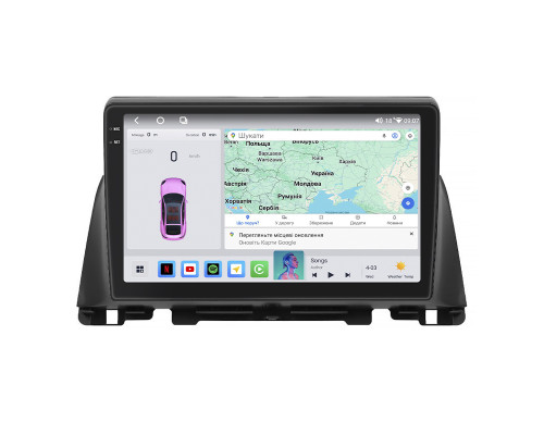 Штатная магнитола Lesko для Kia Optima IV 2015-2018 экран 10" 4/64 QLED CarPlay 4G Wi-Fi GPS 360 Prime