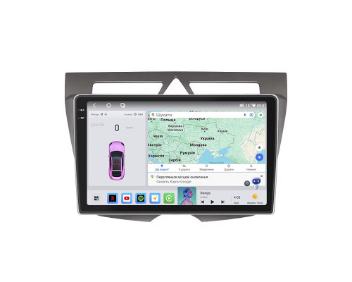 Штатная магнитола Lesko для Kia Picanto I Рестайлинг 2007-2011 экран 9" 4/64 QLED CarPlay 4G Wi-Fi GPS 360 Prime