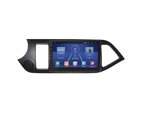Штатная магнитола Lesko для Kia Picanto II 2011-2015 экран 9" 4/64Gb 4G Wi-Fi GPS Top