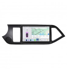 Штатная магнитола Lesko для Kia Picanto II Рестайлинг 2015-2017 экран 9" 4/64 QLED CarPlay 4G Wi-Fi GPS 360 Prime