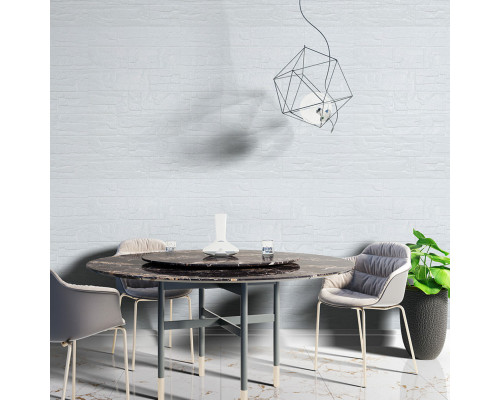 Самоклеящаяся декоративная 3D панель Камень белый рваный кирпич 700х770х5мм (155) SW-00000484