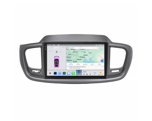 Штатная магнитола Lesko для Kia Sorento III Prime 2014-2017 экран 10" 4/64 QLED CarPlay 4G Wi-Fi GPS 360 Prime