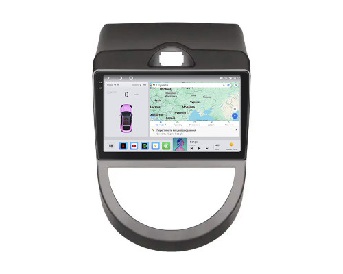 Штатная магнитола Lesko для Kia Soul I 2008-2011 экран 9" 4/64 QLED CarPlay 4G Wi-Fi GPS 360 Prime