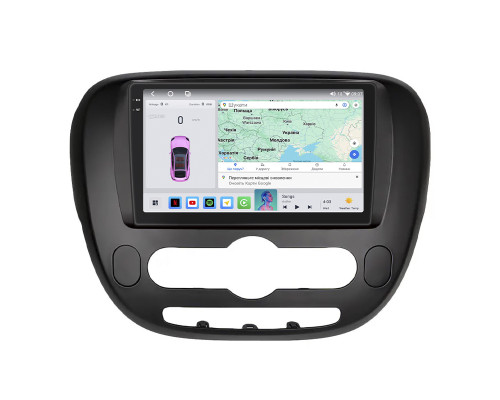 Штатная магнитола Lesko для Kia Soul II 2013-2016 экран 9" 4/64 QLED CarPlay 4G Wi-Fi GPS 360 Prime