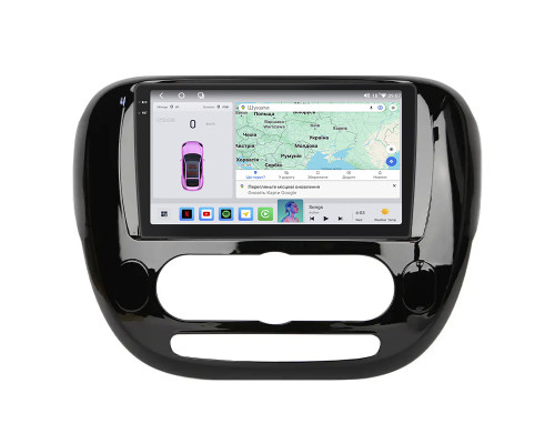 Штатная магнитола Lesko для Kia Soul II Рестайлинг 2016-2019 экран 9" 4/64 QLED CarPlay 4G Wi-Fi GPS 360 Prime