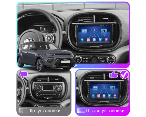 Штатная магнитола Lesko для Kia Soul III 2019-н.в. экран 9" 6/128Gb 4G Wi-Fi GPS Top