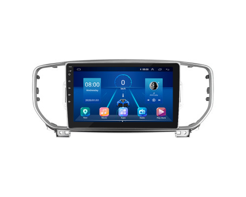 Штатная магнитола Lesko для Kia Sportage IV Рестайлинг 2018-н.в. экран 9" 6/128Gb 4G Wi-Fi GPS Top