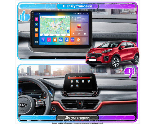 Штатная магнитола Lesko для Kia Sportage NP 2018-н.в. экран 10" 4/64Gb CarPlay 4G Wi-Fi GPS Prime