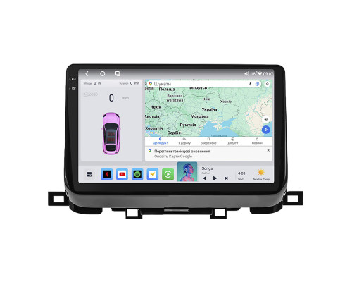 Штатная магнитола Lesko для Kia Sportage NP 2018-н.в. экран 10" 4/64 QLED CarPlay 4G Wi-Fi GPS 360 Prime