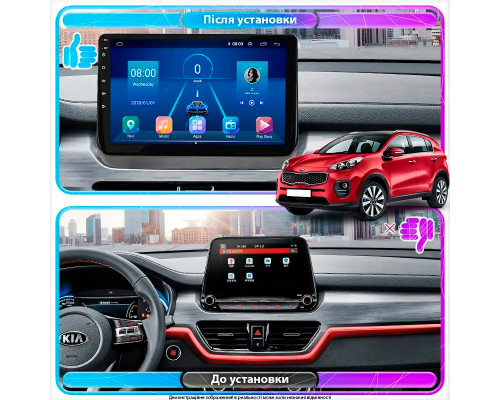 Штатная магнитола Lesko для Kia Sportage NP 2018-н.в. экран 10" 6/128Gb 4G Wi-Fi GPS Top