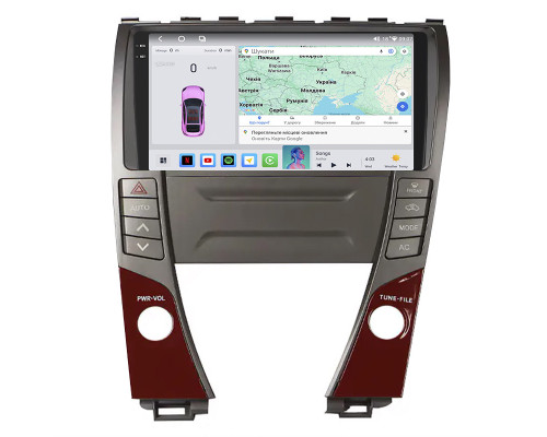 Штатная магнитола Lesko для Lexus ES V 2006-2009 экран 9" 4/64 QLED CarPlay 4G Wi-Fi GPS 360 Prime