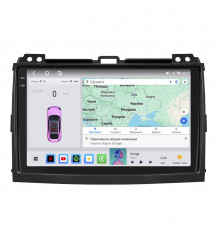 Штатная магнитола Lesko для Lexus GX I 2002-2009 экран 9" 4/64 QLED CarPlay 4G Wi-Fi GPS 360 Prime