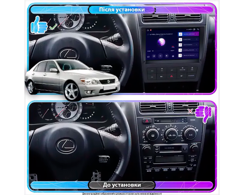 Штатная магнитола Lesko для Lexus IS I 1999-2005 экран 9" 2/32Gb Wi-Fi GPS Base