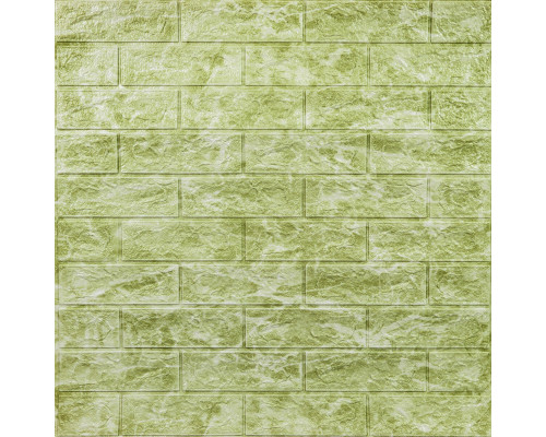 Декоративная 3D панель самоклейка 700х770х5мм Глубокий зелёный (кирпич) (069) SW-00000171