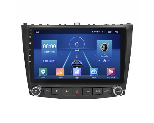 Штатная магнитола Lesko для Lexus IS II Рестайлинг 2 2010-2013 экран 10" 2/32Gb 4G Wi-Fi GPS Top