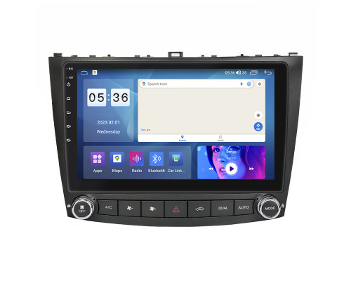 Штатная магнитола Lesko для Lexus IS II Рестайлинг 2008-2010 экран 10" 2/32Gb CarPlay 4G Wi-Fi GPS Prime