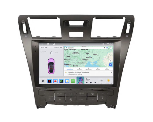 Штатная магнитола Lesko для Lexus LS IV Рестайлинг 2009-2012 экран 10" 4/64 QLED CarPlay 4G Wi-Fi GPS 360 Prime
