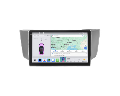Штатная магнитола Lesko для Lexus RX II Рестайлинг 2006-2009 экран 9" 4/64 QLED CarPlay 4G Wi-Fi GPS 360 Prime