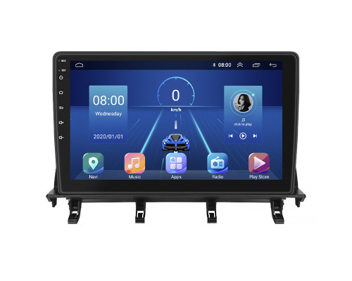 Штатная магнитола Lesko для Mazda 2 I (DY) 2003-2005 экран 10" 4/32Gb 4G Wi-Fi GPS Top