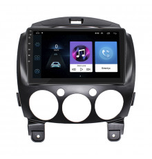 Штатная магнитола Lesko для Mazda 2 II (DE) 2007-2010 экран 9" 1/16Gb Wi-Fi GPS Base