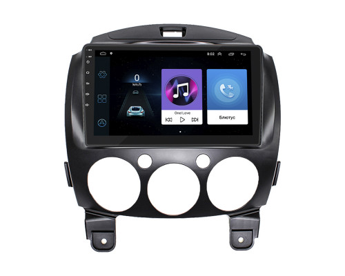 Штатная магнитола Lesko для Mazda 2 II (DE) 2007-2010 экран 9" 1/16Gb Wi-Fi GPS Base