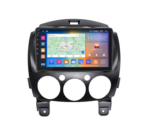 Штатная магнитола Lesko для Mazda 2 II (DE) 2007-2010 экран 9" 4/64Gb CarPlay 4G Wi-Fi GPS Prime