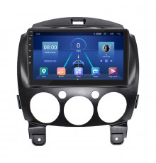 Штатная магнитола Lesko для Mazda 2 II (DE) 2007-2010 экран 9" 6/128Gb 4G Wi-Fi GPS Top