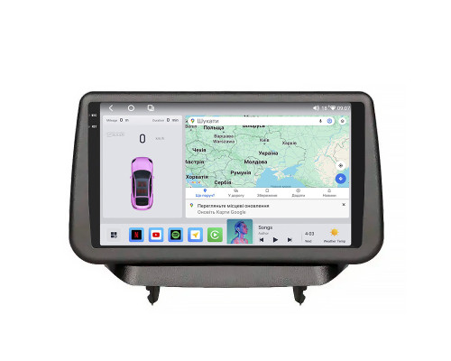 Штатная магнитола Lesko для Mazda 2 III (DJ) 2014-2019 экран 9" 4/64 QLED CarPlay 4G Wi-Fi GPS 360 Prime