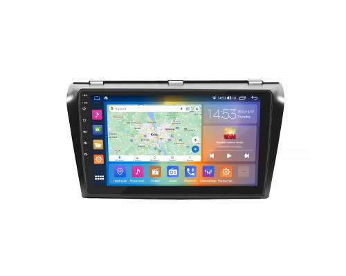 Штатная магнитола Lesko для Mazda 3 I (BK) Рестайлинг 2006-2009 экран 9" 2/32Gb CarPlay 4G Wi-Fi GPS Prime