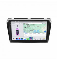 Штатная магнитола Lesko для Mazda 3 I (BK) Рестайлинг 2006-2009 экран 9" 4/64 QLED CarPlay 4G Wi-Fi GPS 360 Prime