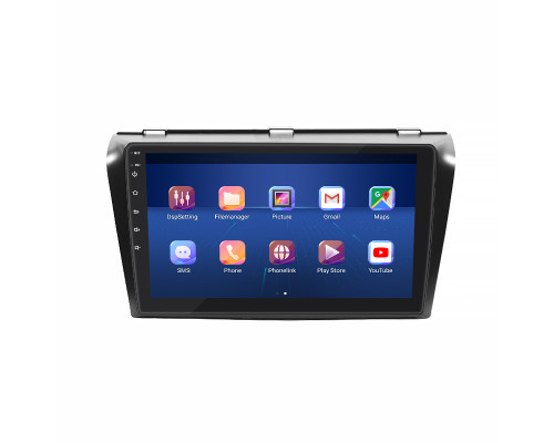 Штатная магнитола Lesko для Mazda 3 I (BK) Рестайлинг 2006-2009 экран 9" 2/32Gb 4G Wi-Fi GPS Top