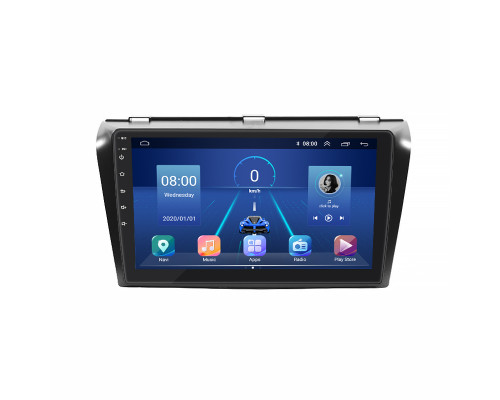 Штатная магнитола Lesko для Mazda 3 I (BK) Рестайлинг 2006-2009 экран 9" 6/128Gb 4G Wi-Fi GPS Top