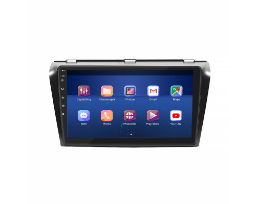 Штатная магнитола Lesko для Mazda 3 I (BK) Рестайлинг 2006-2009 экран 9" 6/128Gb 4G Wi-Fi GPS Top