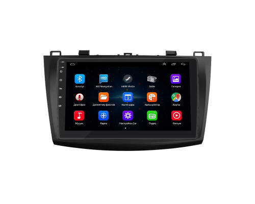 Штатная магнитола Lesko для Mazda 3 II (BL) Рестайлинг 2011-2013 экран 9" 1/16Gb Wi-Fi GPS Base