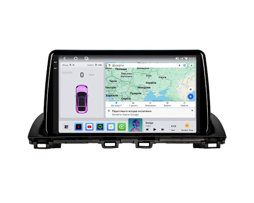 Штатная магнитола Lesko для Mazda 3 III (BM) 2013-2017 экран 9" 4/64 QLED CarPlay 4G Wi-Fi GPS 360 Prime