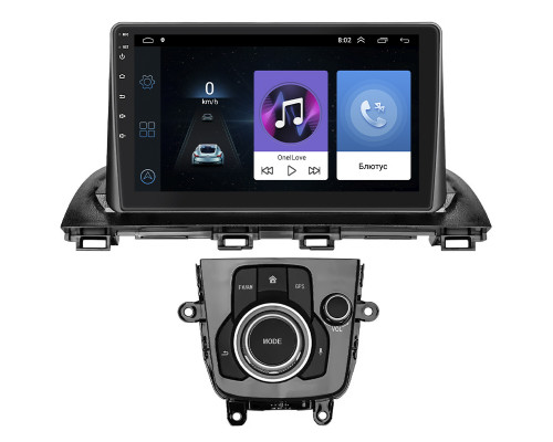 Штатная магнитола Lesko для Mazda 3 III (BM) Рестайлинг 2016-2019 экран 9" 1/16Gb Wi-Fi GPS Base