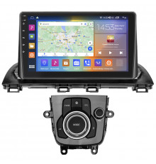 Штатная магнитола Lesko для Mazda 3 III (BM) Рестайлинг 2016-2019 экран 9" 4/64Gb CarPlay 4G Wi-Fi GPS Prime