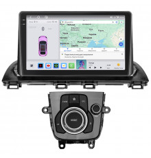 Штатная магнитола Lesko для Mazda 3 III (BM) Рестайлинг 2016-2019 экран 9" 4/64 QLED CarPlay 4G Wi-Fi GPS 360 Prime