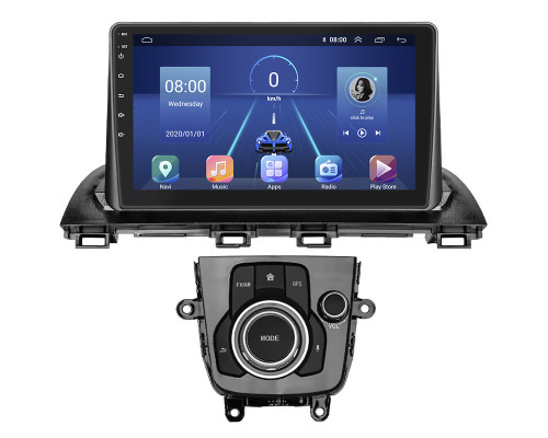 Штатная магнитола Lesko для Mazda 3 III (BM) Рестайлинг 2016-2019 экран 9" 2/32Gb 4G Wi-Fi GPS Top