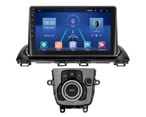 Штатная магнитола Lesko для Mazda 3 III (BM) Рестайлинг 2016-2019 экран 9" 6/128Gb 4G Wi-Fi GPS Top