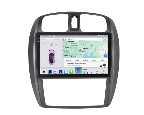 Штатная магнитола Lesko для Mazda 323  2003-2008 экран 9" 4/64 QLED CarPlay 4G Wi-Fi GPS 360 Prime