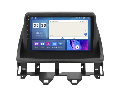Штатная магнитола Lesko для Mazda 6 I (GG) 2002-2005 экран 9" 2/32Gb CarPlay 4G Wi-Fi GPS Prime