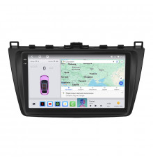 Штатная магнитола Lesko для Mazda 6 II (GH) 2007-2009 экран 9" 4/64 QLED CarPlay 4G Wi-Fi GPS 360 Prime