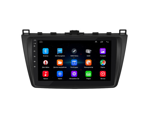 Штатная магнитола Lesko для Mazda 6 II (GH) Рестайлинг 2009-2013 экран 9" 1/16Gb Wi-Fi GPS Base
