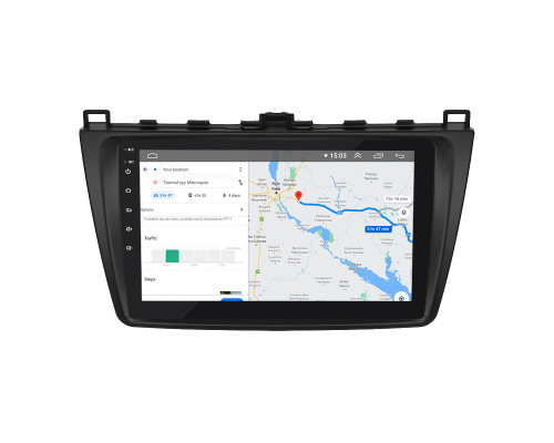 Штатная магнитола Lesko для Mazda 6 II (GH) Рестайлинг 2009-2013 экран 9" 2/32Gb Wi-Fi GPS Base