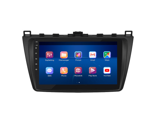 Штатная магнитола Lesko для Mazda 6 II (GH) Рестайлинг 2009-2013 экран 9" 6/128Gb 4G Wi-Fi GPS Top