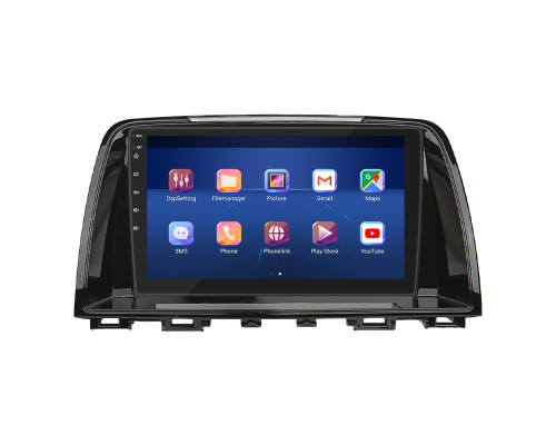 Штатная магнитола Lesko для Mazda 6 III (GJ) 2012-2015 экран 9" 6/128Gb 4G Wi-Fi GPS Top