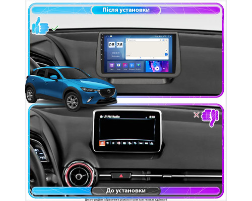 Штатная магнитола Lesko для Mazda CX-3 I 2015-2018 экран 9" 4/64Gb CarPlay 4G Wi-Fi GPS Prime