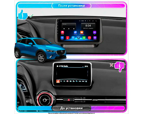 Штатная магнитола Lesko для Mazda CX-3 I Рестайлинг 2018-н.в. экран 9" 2/32Gb Wi-Fi GPS Base